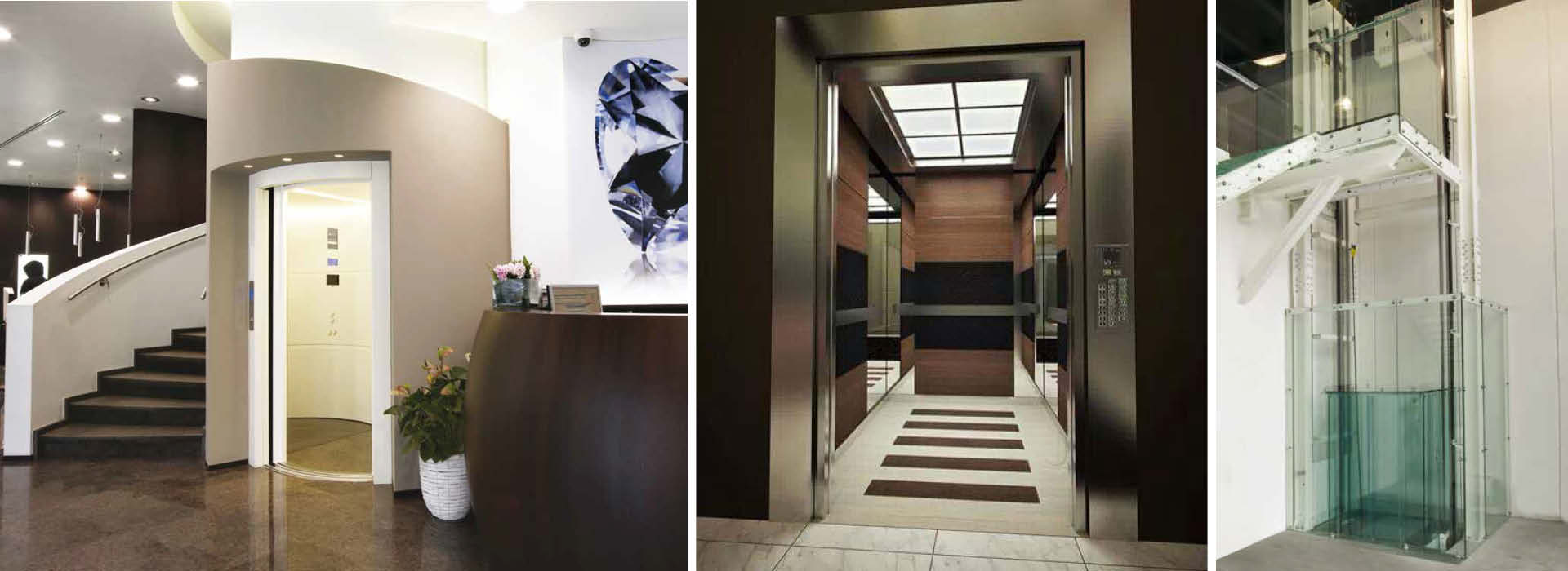 Examples of Axel and Gruppo Millepani Commercial Elevators available from McGrath Industries in New Zealand