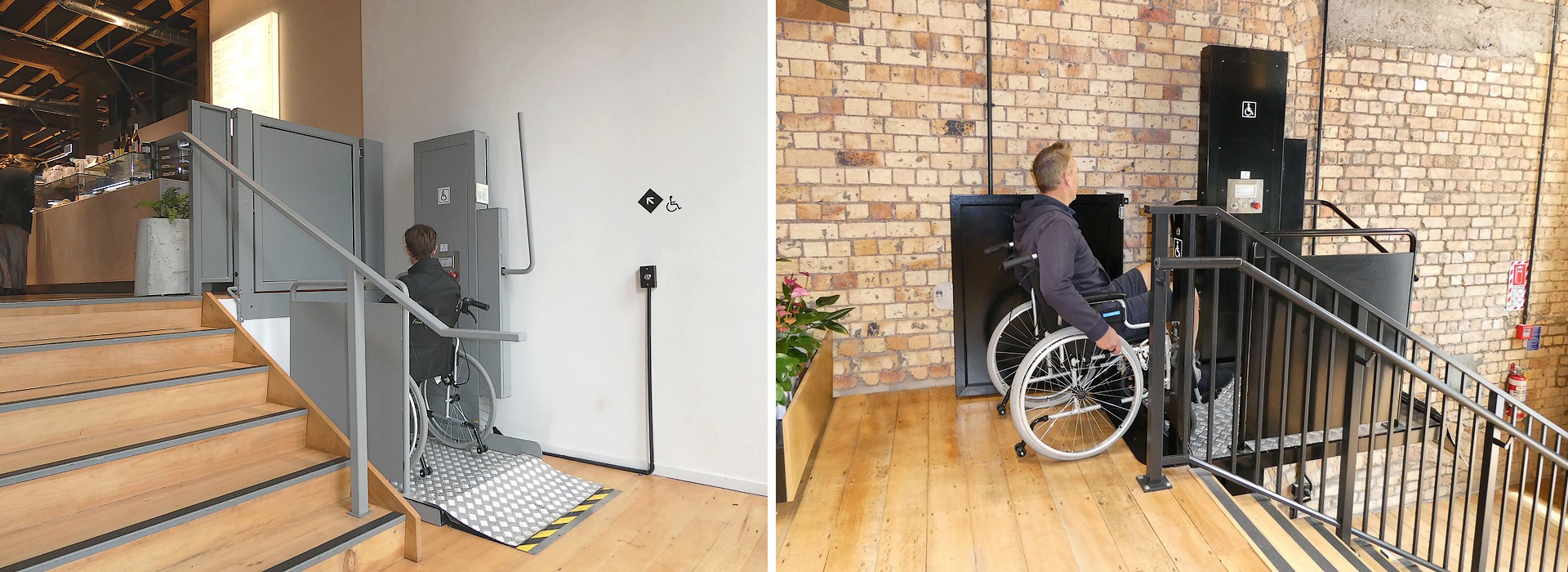 AreaLift’s DomoStep platform lifts are available from McGrath Industries in NZ for disability access in commercial settings and residential homes